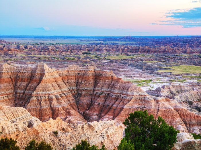 Badlands National Park mountains